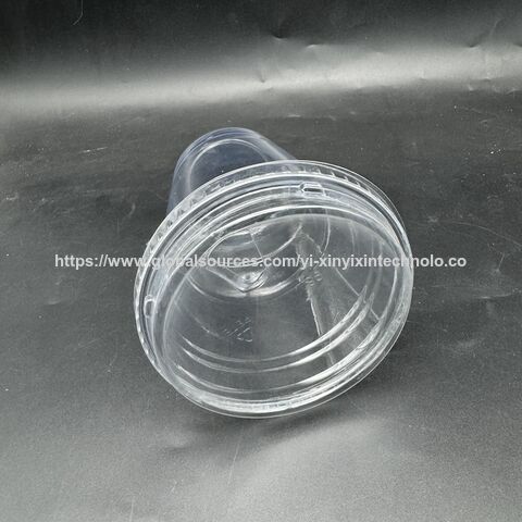 Tampas de Plástico PET Descartáveis Personalizadas para Copos de 12/16/20/24/32OZ para Bebidas Frias - Tampa Transparente