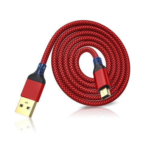 Cable Mini USB de 2 m, USB 2.0 Tipo A a Mini B Cable de Carga Trenzado