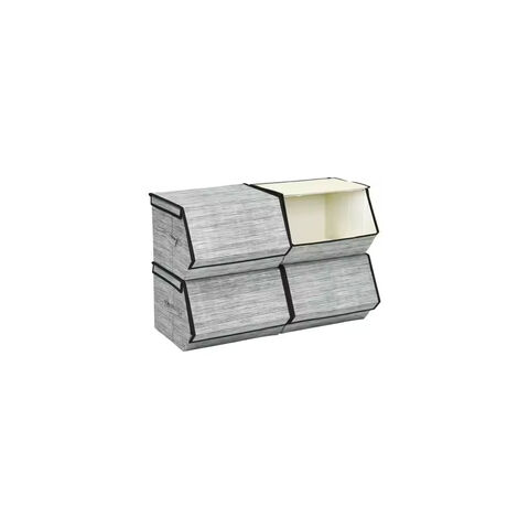 Preço de Fábrica Venda Quente Grandes Caixas Empilháveis Cubos com Tampas Organizadores de Armazenamento Tecido Não Tecido for sale at factory direct price