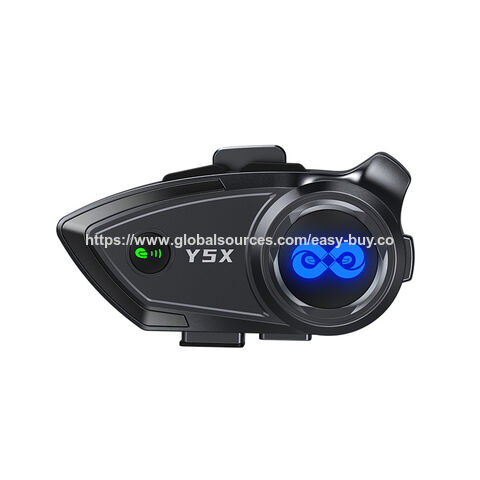 Headset Bluetooth para Capacete de Moto com Bateria de Longa Duração, Headset Integrado para Capacete Fechado de Moto com Graves