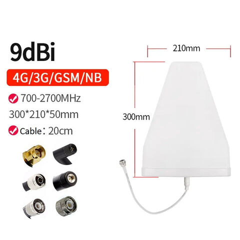 Antena Panel de Alta Ganancia 4G/3G/GSM/NB-IoT de 9dBi y 700-2700MHz para Cobertura de Señal Mejorada