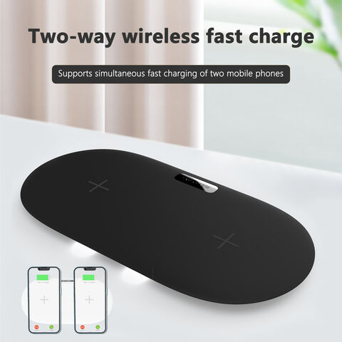 Bestseller Zwei-Wege-Wireless-Schnellladung 2-in-1 Desktop Flaches Wireless-Ladegerät Pad Wireless-Ladepads for sale at factory direct price
