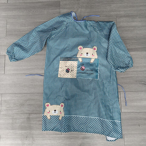 Delantales de cocina impermeables y a prueba de aceite con bolsillo, overoles con mangas, delantal estilo reversible for sale at factory direct price