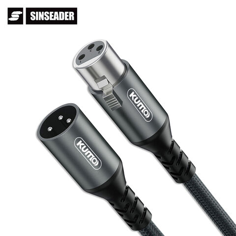 Cable de Micrófono de Cobre Libre de Oxígeno de Alta Fidelidad con Conector XLR de 3 Pines para Equipos de Audio Profesional