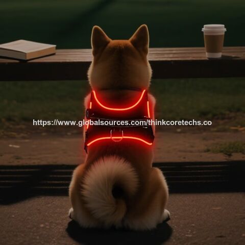 Arnés sencillo de fibra con USB-C para perros, ropa para mascotas de poliéster con diseño de animales de Halloween for sale at factory direct price