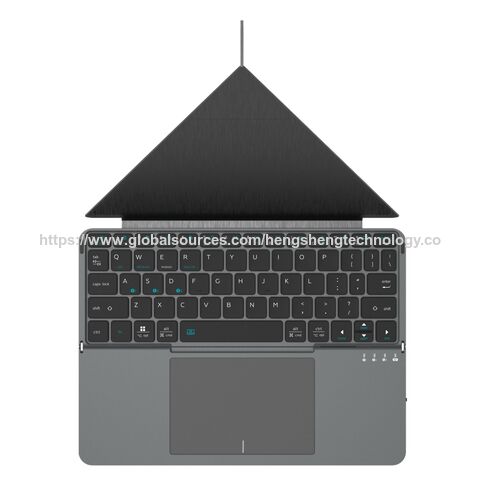 Tragbare Bluetooth 5.1 Tastatur mit Touchpad, Faltbares Design, Scissor-Switch-Tasten für verbessertes taktiles Feedback, PU-Leder