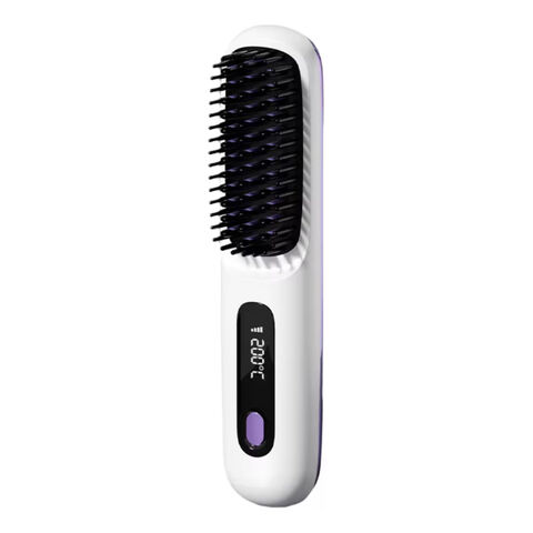Peine Eléctrico Inalámbrico Recargable USB para Alisar el Cabello con Cerámica y Iones Negativos - Cepillo Alisador Portátil for sale at factory direct price