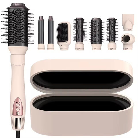 Secador de pelo 9 en 1 de alta velocidad, intercambiable, rizador, peine de aire caliente, herramienta de estilismo multiusos, peine de pelo portátil de gran venta for sale at factory direct price