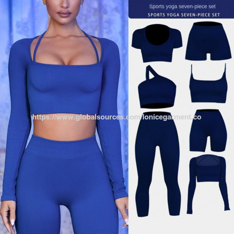 Großhandel Damen Sport Fitness Trainingsbekleidung BH Shorts Set Yoga Leggings Top Fitnessbekleidung for sale at factory direct price