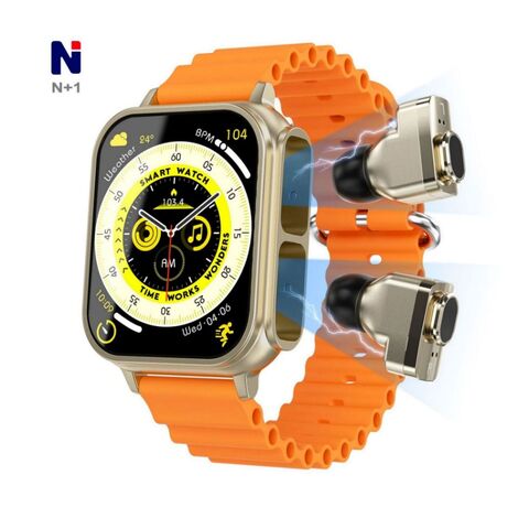 Commande d'essai Montre Intelligente de Suivi de la Condition Physique avec Écouteurs Bracelet Smartwatch NJH04 pour Samsung Galaxy