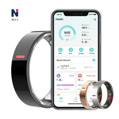 Moule privé Traqueur de distance NYJ07 5ATM Bague intelligente étanche Modes sportifs multiples HRV sur Shein