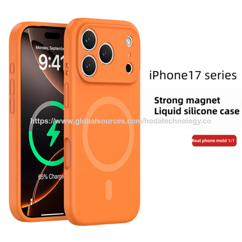 Capa de telefone de silicone líquido de alta qualidade, magnética forte, cobertura total, orifícios de precisão for sale at factory direct price