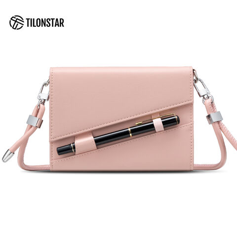 TILONSTAR TPW106 Novo Passaporte de Negócios RFID em Couro, Porta Cartões, Carteira de Viagem com Alça Ajustável for sale at factory direct price
