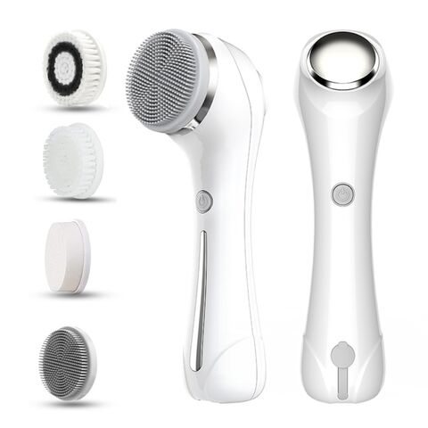 Multi functional 2-in-1 Rechargeable Electric Face Cleanser Rotating Silicone Facial Cleaning Brush Ion Massage Home Use Beauty