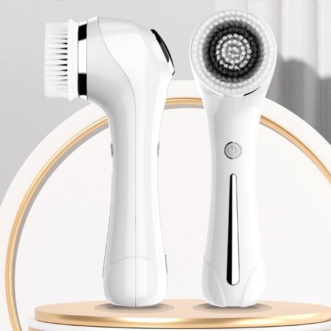 2-in-1 Electric Facial Cleansing Brush ABS Deep Spa Rotating Scrubber for Eyes Lips Nose Exfoliating Spin Brush Acne Suit