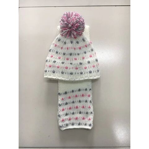 Gorros para niños decorados con pompón de color sólido