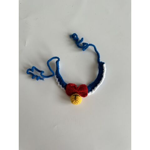 Collar tejido para perro y gato, accesorios para mascotas, flor de lana para el cuello, pajarita, toalla para la saliva del perro