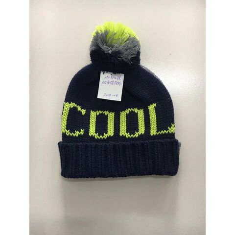 Gorro de Invierno de Jacquard Acrílico al por Mayor con Borla, Logotipo Bordado Personalizado y Forro Polar - Gorro de Punto con Dobladillo