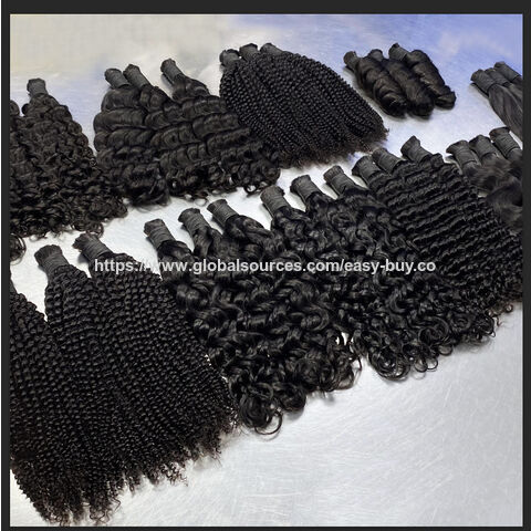 Human hair wigs Brazilian hair bundle Burmese curly real hair curtain for sale at factory direct price