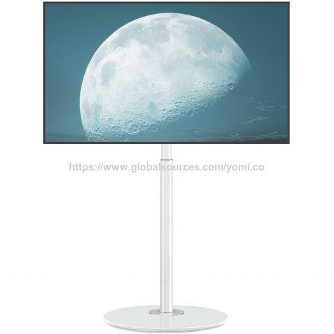 Suporte de Chão para TV de 32-65 polegadas, VESA Máx. 400x400, Carga de 40 kg, Altura Ajustável e Rotação de 90 Graus for sale at factory direct price