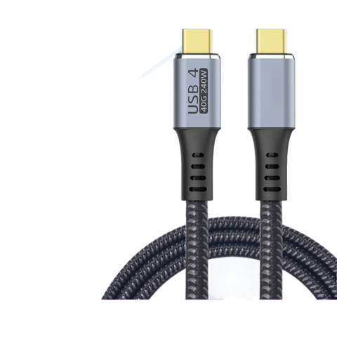 Cable USB4.0 Tipo C a C de Alta Velocidad en Ángulo Recto Compatible con Thunderbolt 4 iOS, Ancho de Banda de 60Gbps, 240W for sale at factory direct price