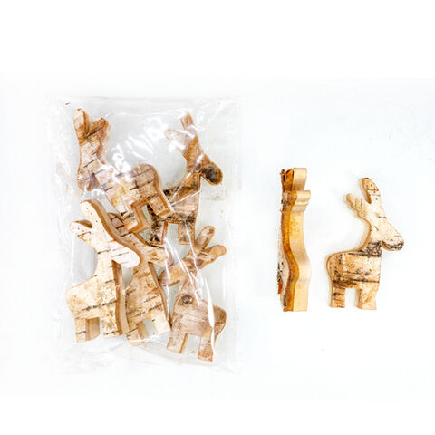 Petits Cerfs de Noël en Bois