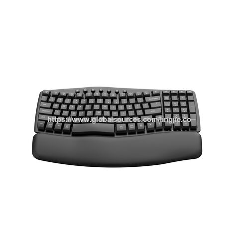 OEM 107-Tasten Ergonomische Wireless-Tastatur mit komfortabler Handauflage, klappbarem Tastaturständer, 2,4 GHz for sale at factory direct price