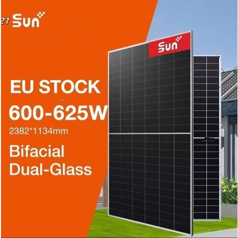 Sunplus 550w 600w N-type Bifacial Solar Panel With 25-year Performance ...