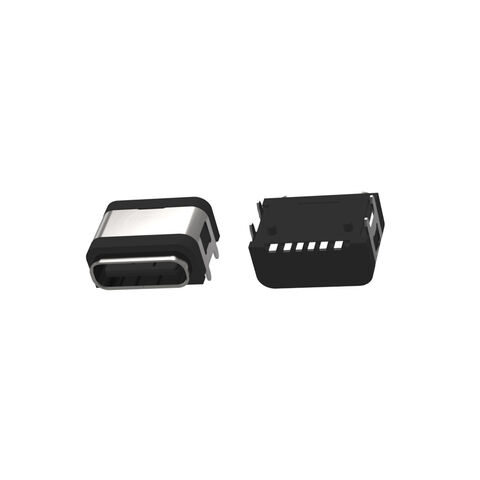 Conector USB Tipo-C horizontal, estanco, SMT, resistente al agua IPX6, 6 pines, Tipo-C for sale at factory direct price