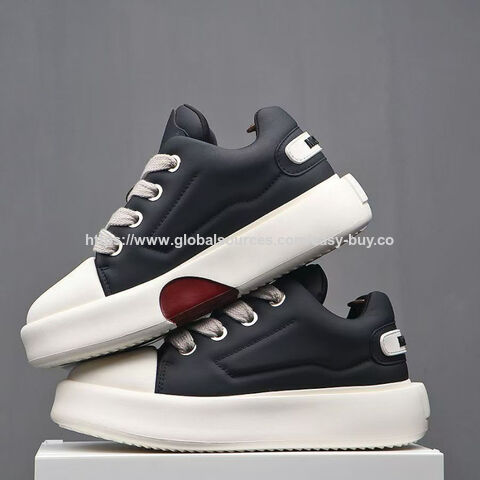 Chaussures à Talons Compensés pour Hommes, Chaussures Tendance pour Couples, Chaussures Décontractées Polyvalentes pour Hommes à Semelle Épaisse, Baskets Blanches Sportives à la Mode