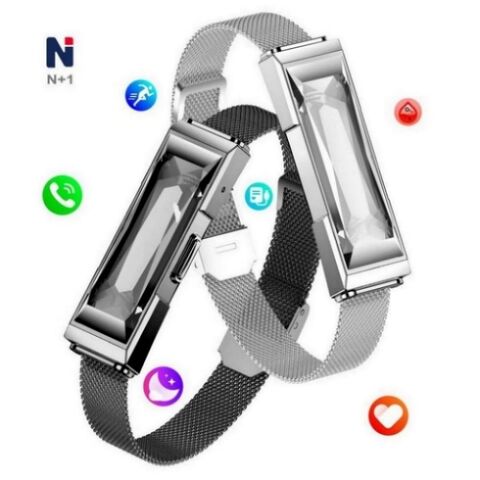سوار NIT02 الذكي الفاخر للصحة - مصنوع من سبائك الزنك الممتازة، مقاوم للماء حتى ضغط 1 ATM، متوفر على أمازون