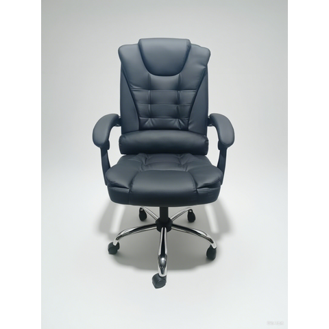 Chaise de Bureau Exécutive Premium en Gros | Fabriquée en PVC Tout Noir