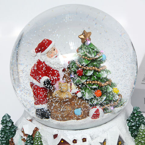 Adornos conmemorativos de bolas de nieve navideñas con bendiciones grabadas personalizadas de boca en boca para la decoración de la plataforma de observación de la entrada for sale at factory direct price