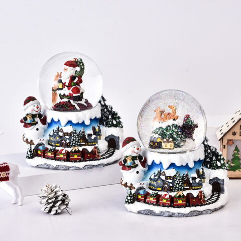 Adornos Navideños Personalizados Populares para Chimenea, Interior con Escena de Globo de Nieve y Copos de Nieve Junto a la Alfombra de la Sala de Estar for sale at factory direct price