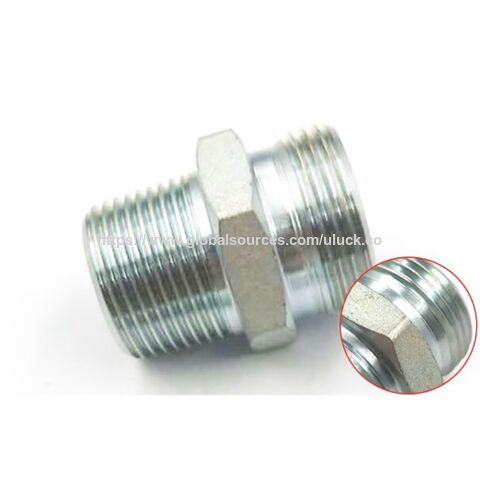 Perlengkapan pipa oli hidrolik, fitting selang lurus ulir luar 1CT, sambungan transisi konversi ulir luar