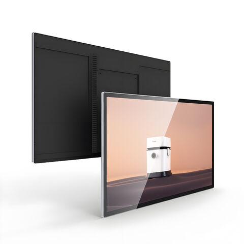 Layar LCD Ultra Tipis Dalam Ruangan, Pemasangan di Dinding, Android, Wifi, Pemasangan di Dinding, Kios Layar Sentuh Signage Digital LCD 4K untuk Menu
