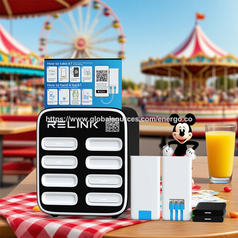 Stasiun Pengisian Daya Portabel 8 Slot untuk Berbagi Baterai Ponsel - Penyewaan Power Bank