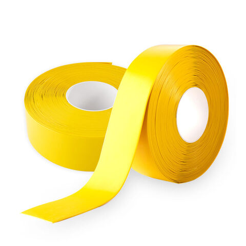 1 mm dickes, 3 Zoll (75 mm/80 mm) gelbes, schwarzes, weißes PVC-Vinyl-selbstklebendes, strapazierfähiges Bodensicherheitsmarkierungs-TPE für Betonböden for sale at factory direct price