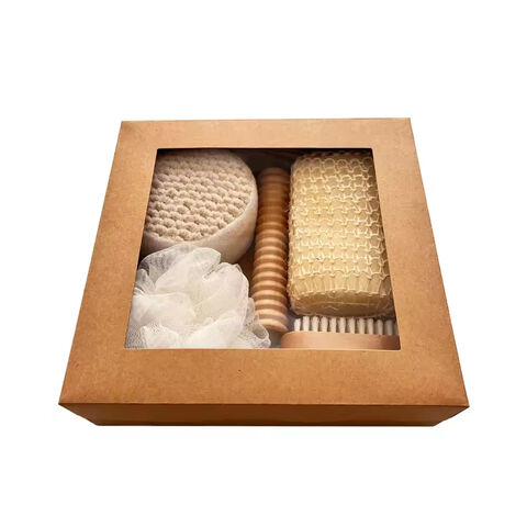 Sechsteiliges Badeset mit Waschhandschuh, Luffa-Handschuh, Badebürste, Sisal-Luffa, verpackt in einer Weihnachtsgeschenkbox für Schönheit & Körperpflege for sale at factory direct price