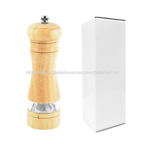 Moulin à Poivre, Moulin en Bois avec Noyau en Céramique, Bouteille à Poivre Manuelle en Acrylique Chêne for sale at factory direct price