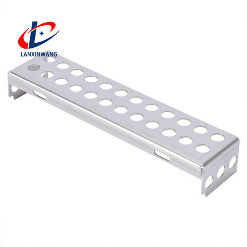 Support de tubes à essai personnalisé de haute précision en tôle, acier inoxydable, plaque de pliage en aluminium, production de tôle for sale at factory direct price