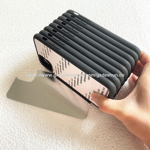 جراب هاتف بلوحة ألومنيوم للطباعة الحرارية لسلسلة هواتف iPhone 11 و 12 و 13 و 17، غطاء بحافة TPU غير لامعة لنقل الصور بنفسك