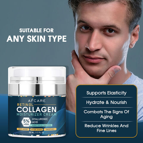 Crema Hidratante de Retinol y Colágeno con Ácido Hialurónico para Mayor Firmeza de la Piel for sale at factory direct price