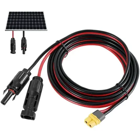 Câble d'extension de panneau de générateur d'énergie solaire de haute qualité 1,5 m PVC AMASS-XT60 femelle vers MC4