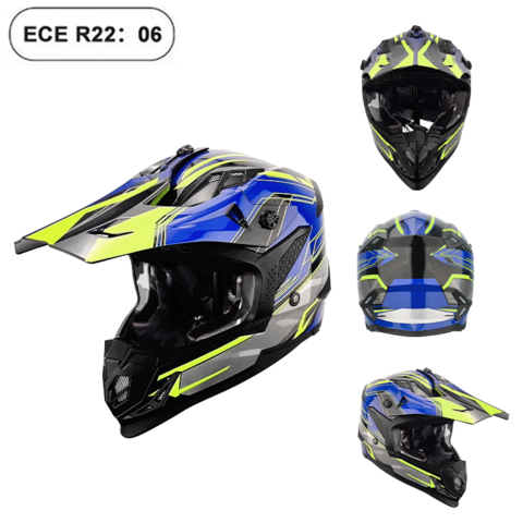 ECE Großhandel Fabrik Custom Antibeschlaggläser Blue Tooth Casco De Motocicleta Motorrad Off Road Motocross Motorradhelm