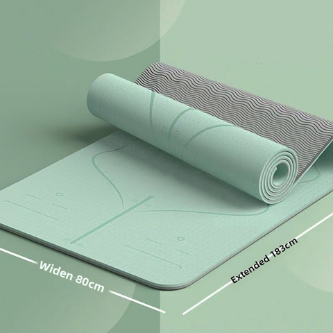 5 mm dicke, rutschfeste, wasserdichte, umweltfreundliche Gymnastik-Pilates-Yogamatte aus schwarzem TPE-Naturkautschuk