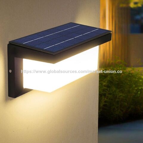 Lâmpada de Parede Solar Exterior à Prova D'Água Jardim Lâmpada Sensor de Movimento para Entrada de Casa for sale at factory direct price