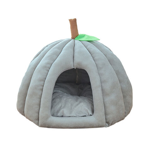 Cueva para Mascotas de Algodón Lavable a Máquina con Base Antideslizante - Tienda para Gatos con Forma de Calabaza para Uso Interior - Múltiples Colores for sale at factory direct price