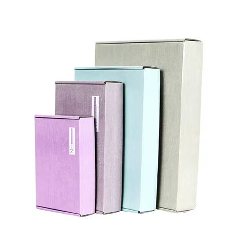 Fabricante de Cajas de Cartón Corrugado Moradas para Envíos con Logotipo Personalizado, Cajas de Papel Duraderas para Embalaje de Ropa