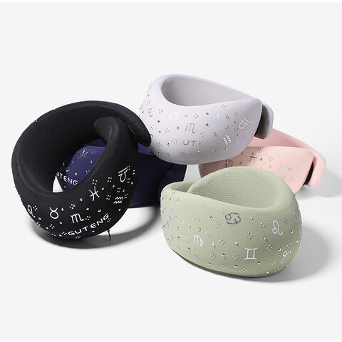 Almofada de Viagem Ortopédica de Espuma Viscoelástica para Pescoço - Suporte Cervical Essencial para Viagens de Avião e Voos Longos